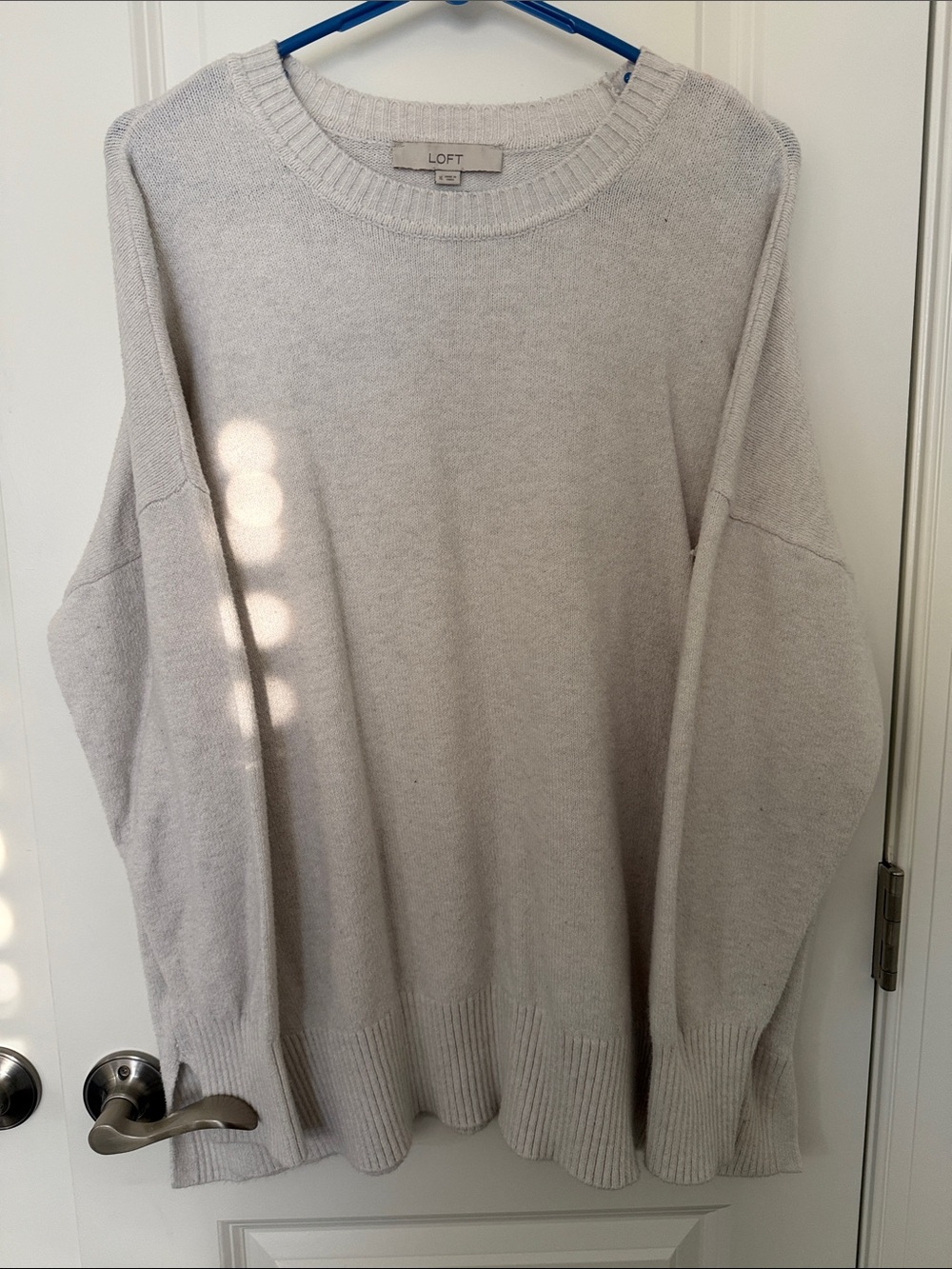 LOFT Light Gray Crewneck Sweater